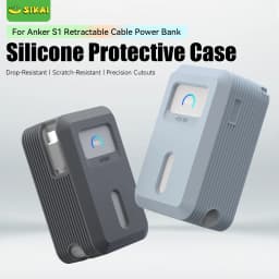 Shockproof Silicone Case for Anker Nano Power Bank (10,000mAh 45W) A1638 Protective Cover with Precise Cutouts for Travel Flight
