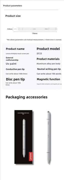 Lenovo Stylus Universa Pen For Android IOS Capacitive Screen For iPad Apple Huawei Xiaomi Samsung Tablet Three Tips Pencil