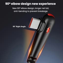 90° Elbow Type-C USB Fast Charging Cable For iPhone 15 16 17 Pro Xiaomi Redmi POCO Huawei Honor Quick Charge Nylon Braided Cable
