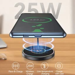 25W Magnetic Wireless Charger Compatible with Apple iPhone 17/16/15, Samsung, Xiaomi Phones, Car, Bedside, Desktop Wireless Indu