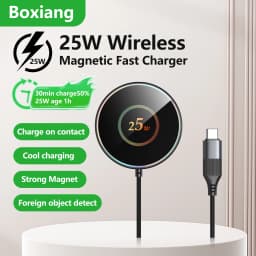 25W Magnetic Wireless Charger Compatible with Apple iPhone 17/16/15, Samsung, Xiaomi Phones, Car, Bedside, Desktop Wireless Indu