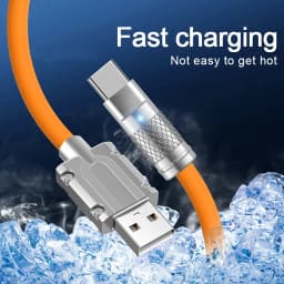 1-3PCS 120W 6A USB Type C Cable Super Fast Charging Liquid Silicone Aluminum Alloy Data Cord for Samsung Xiaomi Huawei