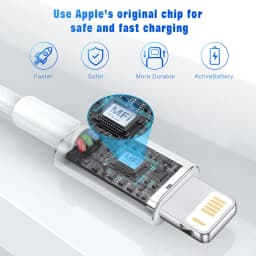 3A USB Cable Fast Charging Data Sync Cord for iPhone 14/13/12/11 Pro Max/XR 6s/7/8 Plus 3ft/6ft Lead Mobile Phone Charger Wire