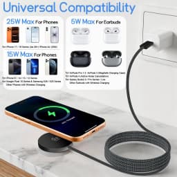 New Qi2.2 25W Magnetic Wireless Charger for Magsafe Charger Mini Fast Charging Station Pad for iPhone18 17 16 15 14 13 12 ProMax