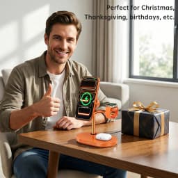 25W MagCold Wireless Charging Stand for iPhone 17 Galaxy S26, Qi2.2 Fast Charger Magnetic Cooling Dock for IWatch/Galaxy Watch 9