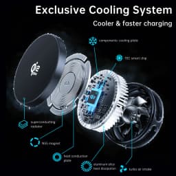 25W MagCold Wireless Charging Stand for iPhone 17 Galaxy S26, Qi2.2 Fast Charger Magnetic Cooling Dock for IWatch/Galaxy Watch 9