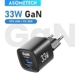 33W GaN USB Type C Charger Portable Dual Ports PD PPS Fast Charging for IPhone 17 16 15 14 Pro Max IPad Samsung S23 Ultra Xiaomi