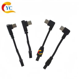 Rider Bracket Type-C Angled Charging Jst Male-Female Connector Cable 90-Degree USB Plug Motorcycle Electric Vehicle Dedicated Tail Plug Cable with Magnetic Clip