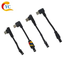 Rider Bracket Type-C Angled Charging Jst Male-Female Connector Cable 90-Degree USB Plug Motorcycle Electric Vehicle Dedicated Tail Plug Cable with Magnetic Clip