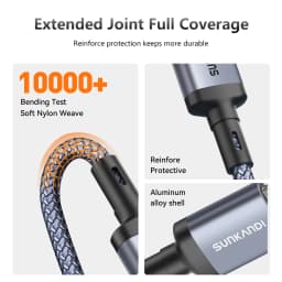 SUNKANDI Mini USB to USB C Cable, Mini USB to Type C for Digital Camera MP3 Player GPS Receiver and More Mini B Devices