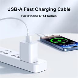 20W USB Fast Charging Cable For iPhone 11 12 13 mini 14 Pro Max X XR XS Max 6 7 8 14 Plus USB-A Rapid Charge Data Cable With Box