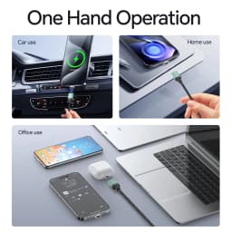 Magnetic USB C Charging Cable 1.2M 100W Type C to Type C Cables Nylon Braided Data Transfer Fast Charging Cord