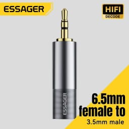 Essager 3.5mm To 6.5mm Audio Jack Adapter Connector 6.5mm Female to 3.5mm Male Audio Connector for Speaker Guitar DVD Sound Card