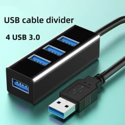 USB 3.0 4 Port Hub Splitter High Speed 120cm Cable Multi Port Expander for Desktop PC Laptop Flash Drive Mouse Keyboard