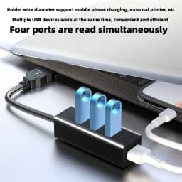 USB 3.0 4 Port Hub Splitter High Speed 120cm Cable Multi Port Expander for Desktop PC Laptop Flash Drive Mouse Keyboard