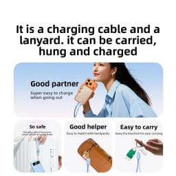 UGREEN Portable Lanyard USB Type C To Type C Cable PD Fast Charging Data For Apple iPad iPhone 17 16 Mobile Phone Tablet Android