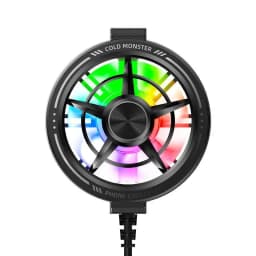 Clip On Phone Cooler Fan Low Noise RGB Light USB Powered Fast Phone Radiator for Outdoor Vlogging Gaming