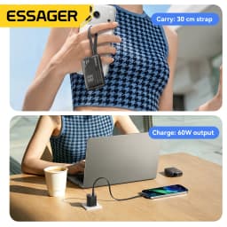Essager PD 60W USB Type C Cable Set Fast Charging Data Sync for iPhone 17/16/15 with Storage Box And Holder Travel-Friendly