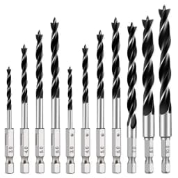 5/7Pcs Hexagonal Handle Three Point Woodworking Drill Metal Drill Kit Countersink For Wood And Metal Drilling 3/4/5/6/7/8/10mm