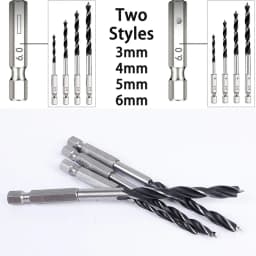 5/7Pcs Hexagonal Handle Three Point Woodworking Drill Metal Drill Kit Countersink For Wood And Metal Drilling 3/4/5/6/7/8/10mm