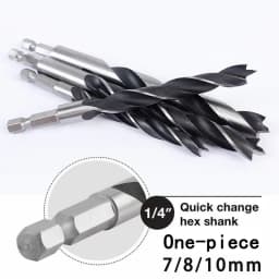 5/7Pcs Hexagonal Handle Three Point Woodworking Drill Metal Drill Kit Countersink For Wood And Metal Drilling 3/4/5/6/7/8/10mm