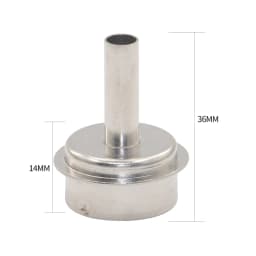 7pcs hot air gun slant nozzle 45 degree bend nozzle BGA hot air gun straight nozzle for QUICK 861DW soldering station