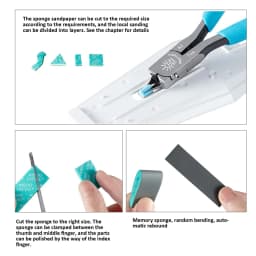 DSPIAE Sanding Sponge Set For GK Military Model Combo Arc Grinding Polishing Sandpaper Making Tool Kit Sanding Paper
