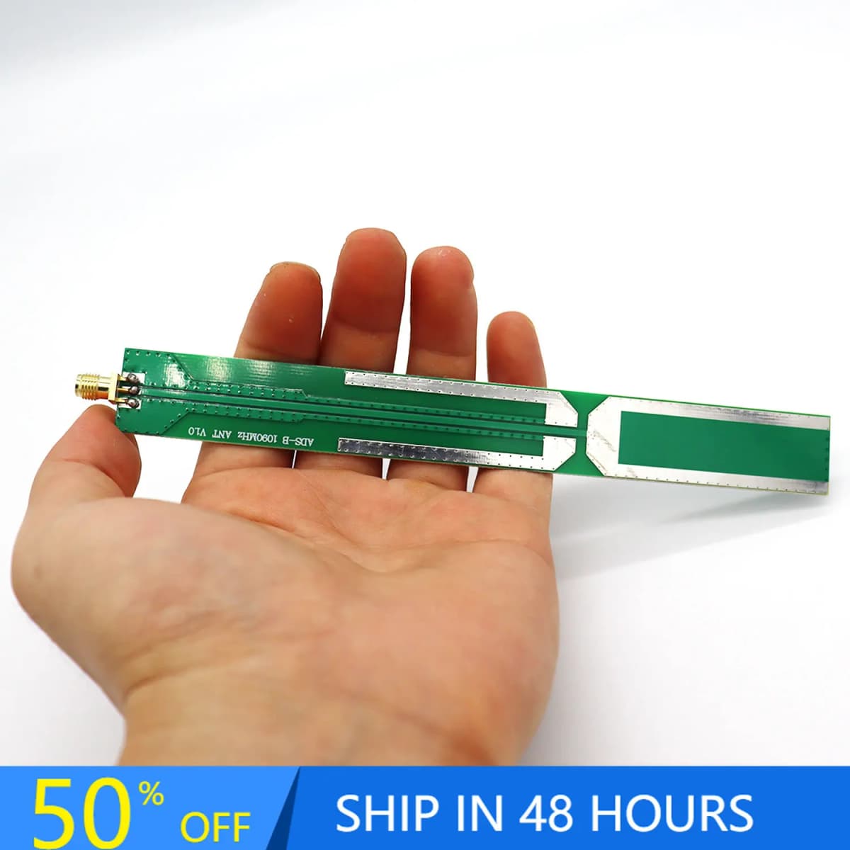 ADS-B 1090MHZ Active High Gain 2.0dBi Antenna 1060-1120MHz 2.5-5.5V SMA Standard Head Aerial for Self-Made Aeronautic Expreiment