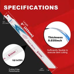 EZARC 20PCS Reciprocating Saw Blades Special for Pallet Repair 9-Inch (225mm) Bi-Metal Sawzall Blades Set for Nail Embedded Wood