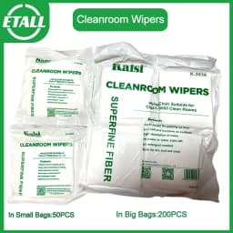 KAISI 50pcs 200pcs Anti Static LCD Cleaning Cloth 9*9 Lint Free Polyester Cleanroom Dust-free Cloth Phone LCD Screen Repair Tool