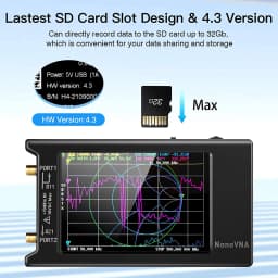Spectrum Anslyzer NanoVNA-H4 2.8/4" Vector Network Antenna Analyzer 10KHz-1.5GHz MF HF VHF UHF Antenna Tuner Nano VNA NanoVNA-H