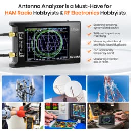 Spectrum Anslyzer NanoVNA-H4 2.8/4" Vector Network Antenna Analyzer 10KHz-1.5GHz MF HF VHF UHF Antenna Tuner Nano VNA NanoVNA-H