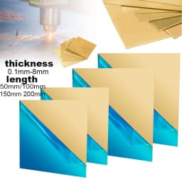 1 Piece of Brass Sheet Metal Cutting CNC Frame Model Mold DIY Thickness 0.1mm 0.5mm 1.5mm 2mm 3mm 4mm 6mm 8mm