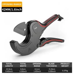 Heavy Duty PVC Cutter Aluminum Alloy Plastic Tube Cutting PPR PVC Pipe Tube Cutter Scissors with SK5 Steel Blade Hand Tool