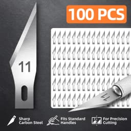 100/200/300PCS Exacto Knife Blades 11, High Carbon Steel Exacto Blades, Craft Knife Blades, 11 Exacto Knife Refill Blades