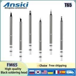 T65 FM65 Soldering Iron Tip for T65 HS01 GD300 T85 Replacement Heater Solder Compatible with SH series Not Applicable T12
