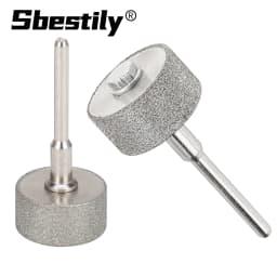 Sbestily 1/3Pcs 20mm Diamond Grinding Wheel Mini Cylindrical Grinding Head For Dremel Rotary Stone Jewelry Ceramic Wood Grinding