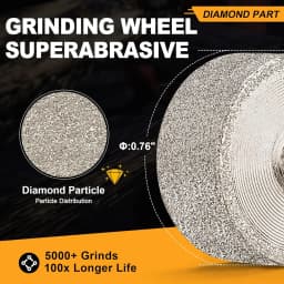 Sbestily 1/3Pcs 20mm Diamond Grinding Wheel Mini Cylindrical Grinding Head For Dremel Rotary Stone Jewelry Ceramic Wood Grinding