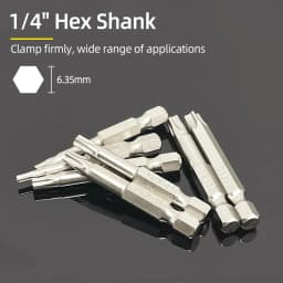 Pentacle Star Screwdriver Bits Set 1/4 Hex Shank Five-Point Torx Screw Driver Bit S2 Steel Magnetic T10-T40 50mm For Power Tools