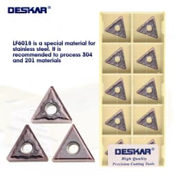 DESKAR 100% Original TNMG160404 TNMG160408 HS MQ JMS HA MA MS LF6018 Numerical Control Lathe Turning Cutter Insert Cutting Tool