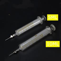 RELIFE Glass Syringe 5ml 10ml Mobile Phone Repair Special Welding Oil Welding Container Syringe Metal Needle Syringe Tool