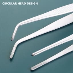 Stainless Multifuctional Steel Elbow Tweezers Aquarium Clip Long Tongs Non-slip Tweezers Forceps Pet Feeding Tools