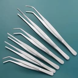 Stainless Multifuctional Steel Elbow Tweezers Aquarium Clip Long Tongs Non-slip Tweezers Forceps Pet Feeding Tools