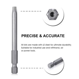 11PCS 1/4" Hex Bits Driver Tamper Proof Security Drill Magnetic Bit Set Torx Screwdriver Flat Head F1FC High Quality 50/100mm