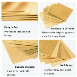 1pcs Brass Sheet Thickness 0.1-8mm Brass Plate Cutting CNC Frame Model Mould DIY Contruction Brass Pad
