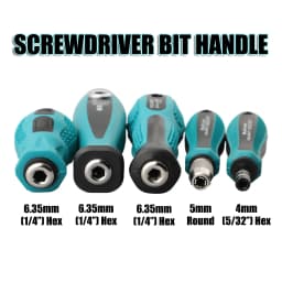 6.35mm 4mm Hex 5mm Round Adapter Screwdriver Handle Screwdriver Bit Holder For Furniture&home Appliance Repairs Screwdriver Hand