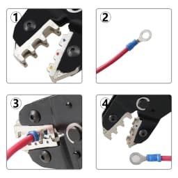 Hand Crimping Tool 0.25-2.5mm² Adjustable Ratchat Crimper Plier 280pcs Cable Lugs Assortment Kit Insulated Wire Crimp Set SN-02C