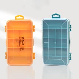 Double-Side Screws Storage Box Transparent Plastic Rectangle Box Case Multifunctional for Nuts Bolts Screws Nails Small Hardware