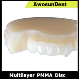 Dental Multilayer PMMA Block 98*10-25MM Open System for CAD/CAM Dental Laboratory Dental Resin Dentist Denture Material