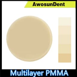Dental Multilayer PMMA Block 98*10-25MM Open System for CAD/CAM Dental Laboratory Dental Resin Dentist Denture Material